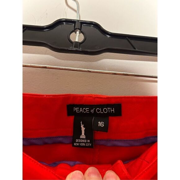Peace of cloth red cropped pants size 16 C32-19 - Picture 3 of 3